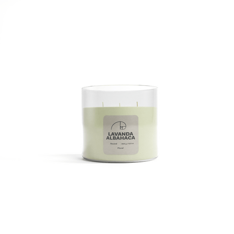 Vela Aromática - Lavanda con Albahaca